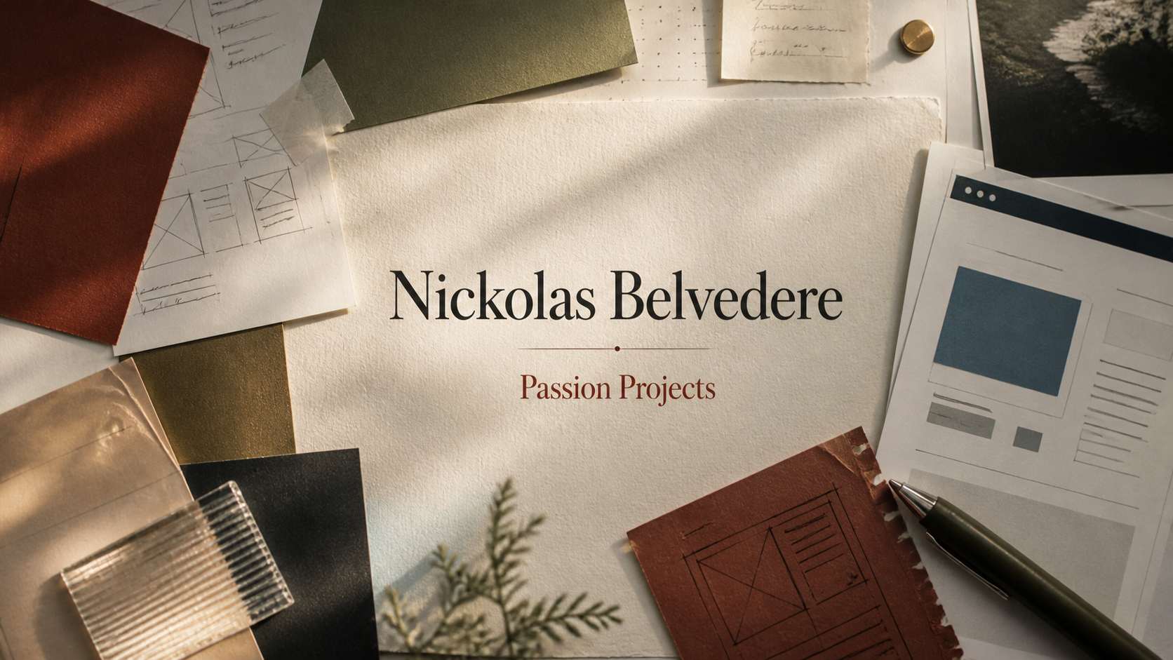 Nickolas Belvedere Passion Projects